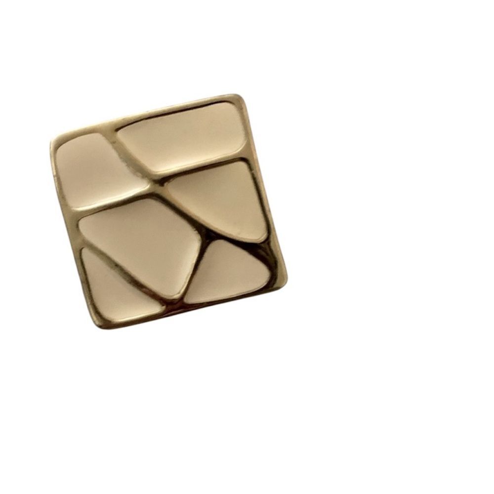White Square brooch